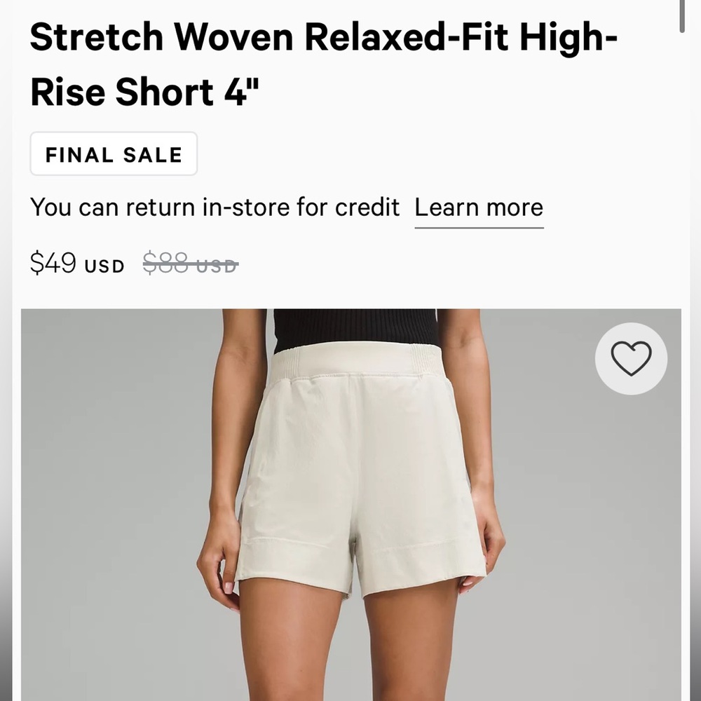Lululemon Stretch Woven Relaxed-Fit High-Rise Short